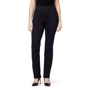 Gloria Vanderbilt Amanda Women's Tapered Straight-Leg Slimming Jeans Black 8P
